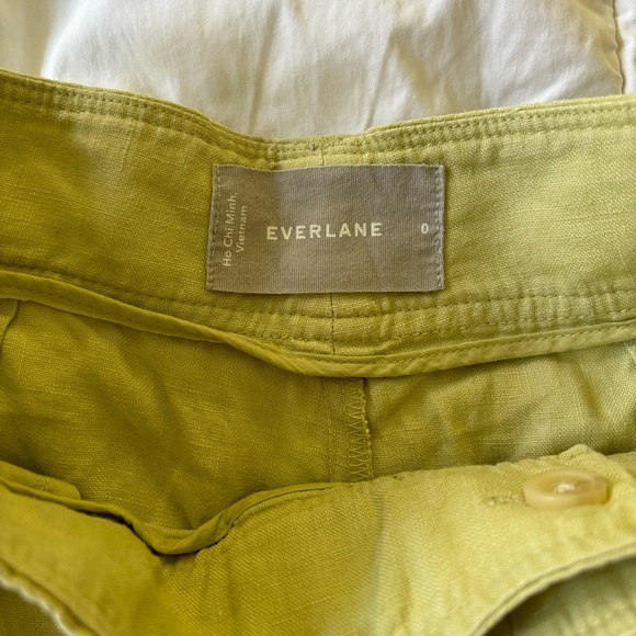 Everlane High Waisted Linen Drape Pant in Leek Green - Picture 3 of 4